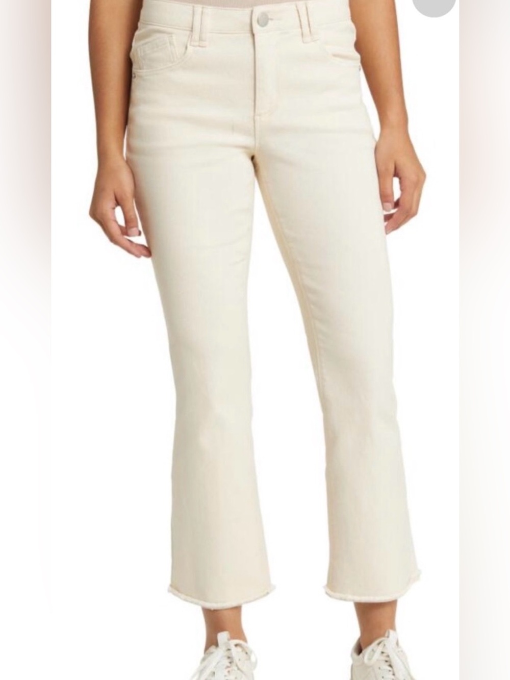 Wit & Wisdom Women’s Cream Tatum Cropped Jeans size 12
